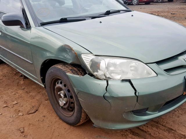 2HGES16334H595176 - 2004 HONDA CIVIC DX V GREEN photo 9