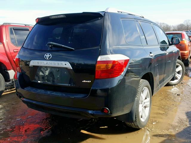 5TDDK3EH6AS031232 - 2010 TOYOTA HIGHLANDER BLACK photo 4