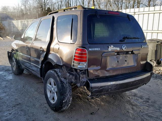 4M2CU98H16KJ09087 - 2006 MERCURY MARINER HE BROWN photo 3