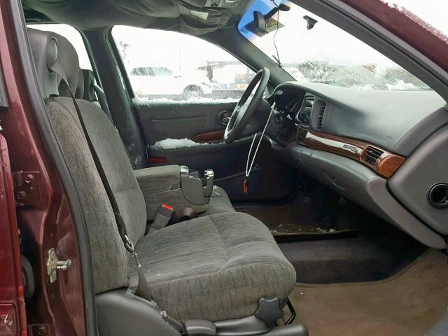 1G4HP52K144168136 - 2004 BUICK LESABRE CU BURGUNDY photo 5