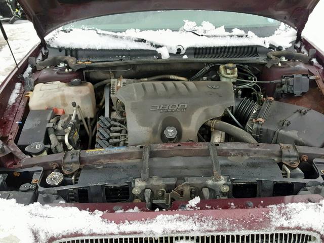 1G4HP52K144168136 - 2004 BUICK LESABRE CU BURGUNDY photo 7