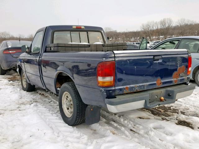 1FTCR10A7PPA68394 - 1993 FORD RANGER BLUE photo 3