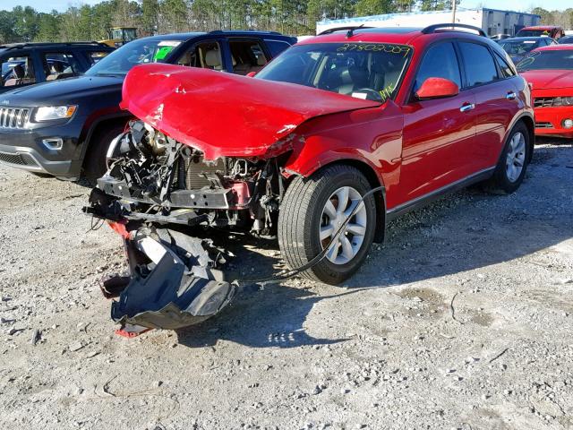 JNRAS08U54X105118 - 2004 INFINITI FX35 RED photo 2