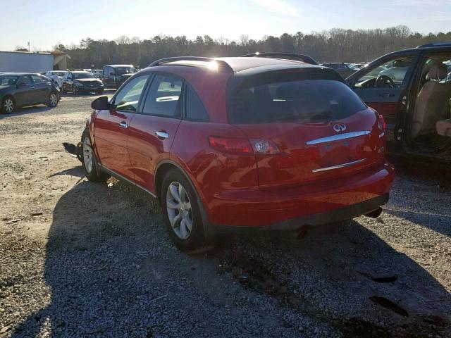 JNRAS08U54X105118 - 2004 INFINITI FX35 RED photo 3