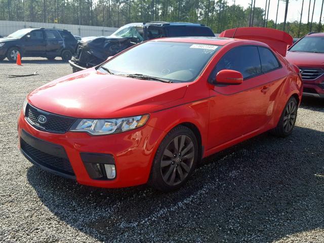 KNAFW6A38D5742348 - 2013 KIA FORTE SX RED photo 2