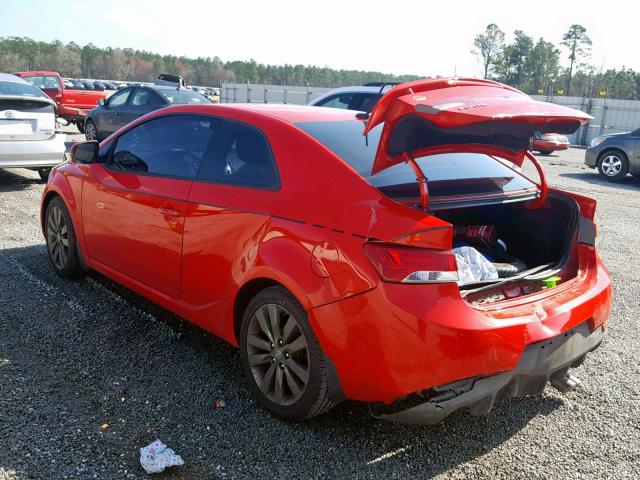 KNAFW6A38D5742348 - 2013 KIA FORTE SX RED photo 3