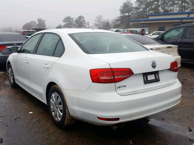3VW2K7AJ9FM357926 - 2015 VOLKSWAGEN JETTA BASE Սպիտակ լուսանկար 3