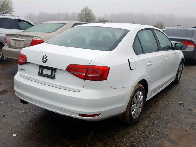 3VW2K7AJ9FM357926 - 2015 VOLKSWAGEN JETTA BASE Սպիտակ լուսանկար 4