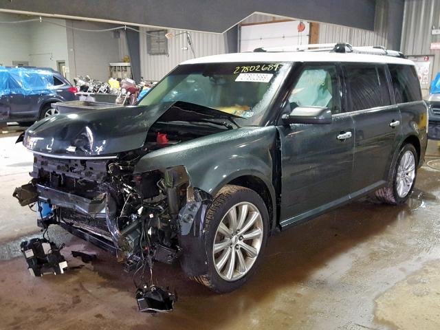 2FMHK6D84FBA20898 - 2015 FORD FLEX LIMIT GRAY photo 2