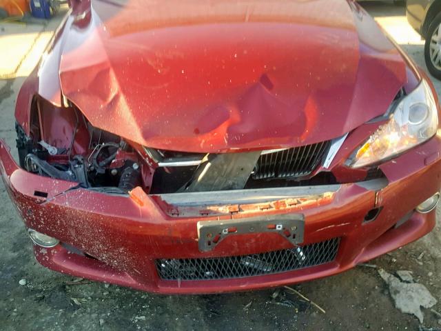 JTHFF2C29A2511678 - 2010 LEXUS IS 250 RED photo 9