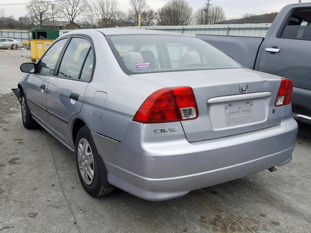 2HGES16374H603229 - 2004 HONDA CIVIC DX V SILVER photo 3