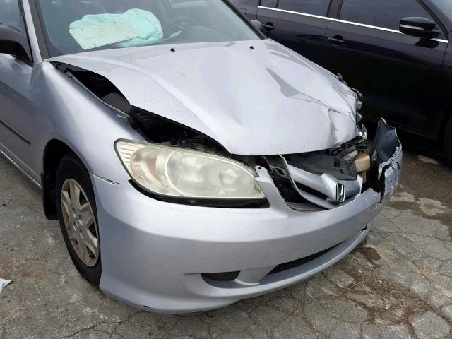 2HGES16374H603229 - 2004 HONDA CIVIC DX V SILVER photo 9