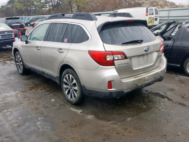 4S4BSENC1G3330088 - 2016 SUBARU OUTBACK 3. TAN photo 3