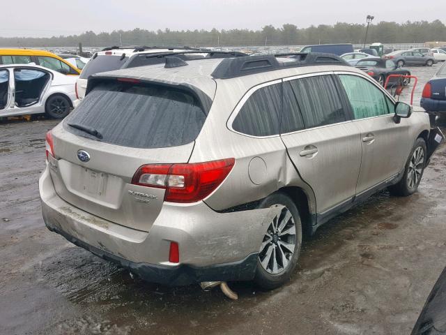 4S4BSENC1G3330088 - 2016 SUBARU OUTBACK 3. TAN photo 4