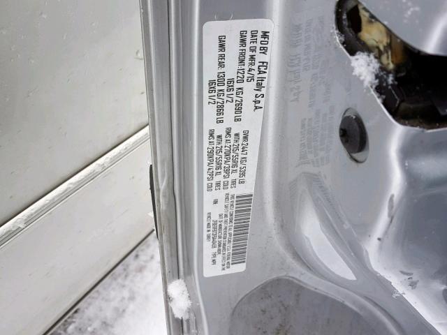 ZFBERFBT3F6A40459 - 2015 RAM PROMASTER 银色 照片 10