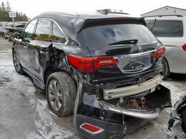 5FRYD4H84GB504800 - 2016 ACURA MDX ELITE BLACK photo 3