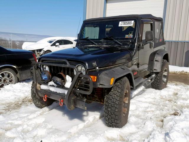 1J4FA49S91P304420 - 2001 JEEP WRANGLER / BLACK photo 2