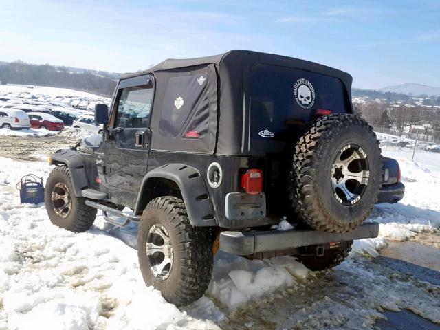 1J4FA49S91P304420 - 2001 JEEP WRANGLER / BLACK photo 3