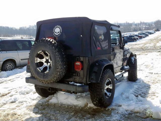 1J4FA49S91P304420 - 2001 JEEP WRANGLER / BLACK photo 4