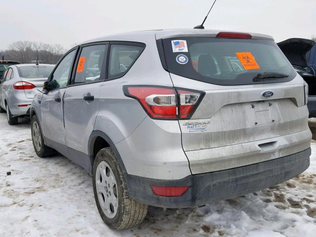 1FMCU0F76HUA04754 - 2017 FORD ESCAPE S SILVER photo 3