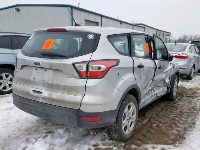 1FMCU0F76HUA04754 - 2017 FORD ESCAPE S SILVER photo 4