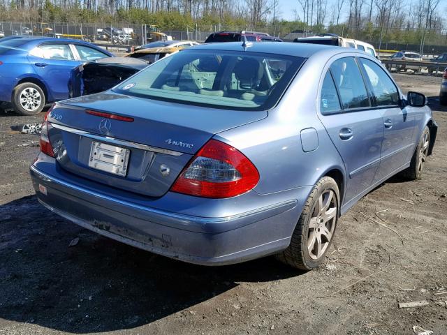 WDBUF87X77X211410 - 2007 MERCEDES-BENZ E 350 4MAT BLUE photo 4