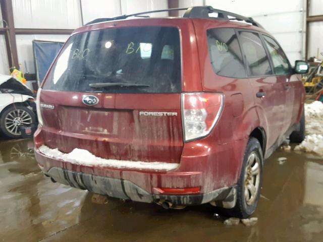 JF2SH6BC9AG719043 - 2010 SUBARU FORESTER X RED photo 4