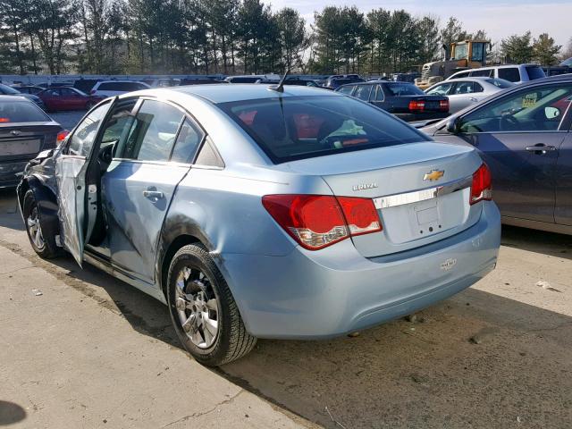 1G1PC5SH1C7268663 - 2012 CHEVROLET CRUZE LS BLUE photo 3