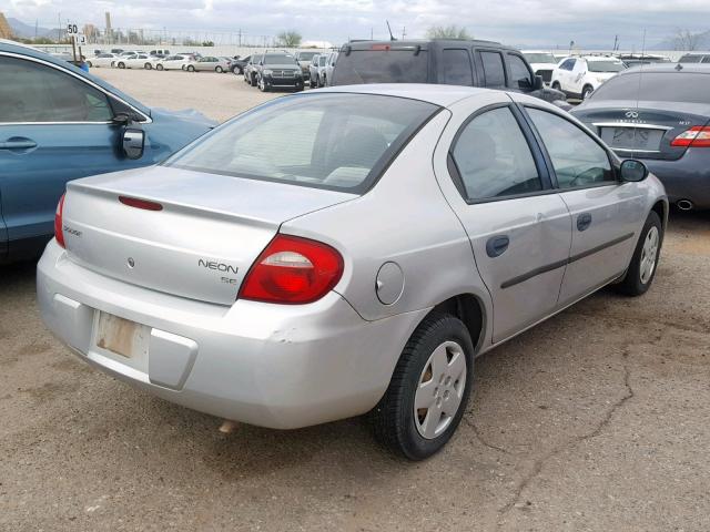 1B3ES26C03D202882 - 2003 DODGE NEON SE SILVER photo 4