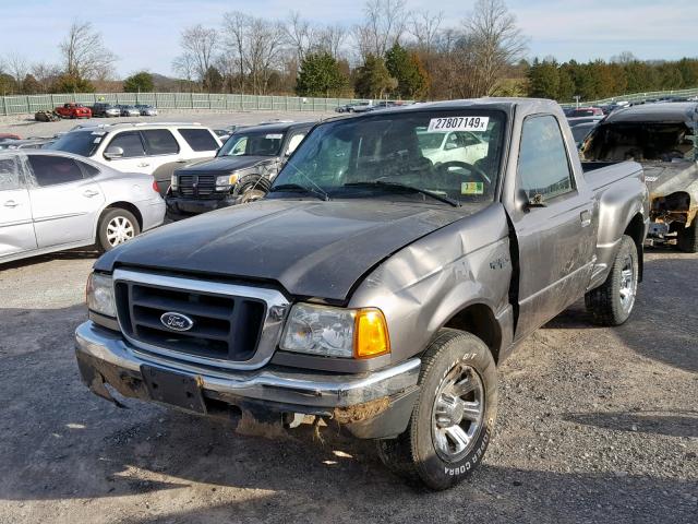 1FTYR10U14PB34773 - 2004 FORD RANGER GRAY photo 2