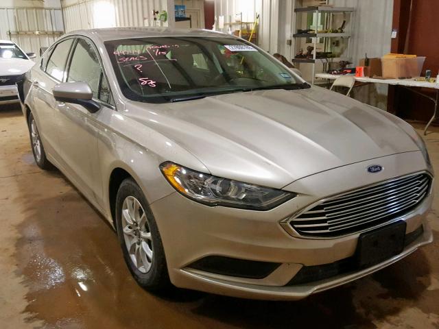 3FA6P0G77HR228636 - 2017 FORD FUSION S TAN photo 1