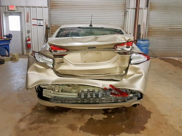 3FA6P0G77HR228636 - 2017 FORD FUSION S TAN photo 9