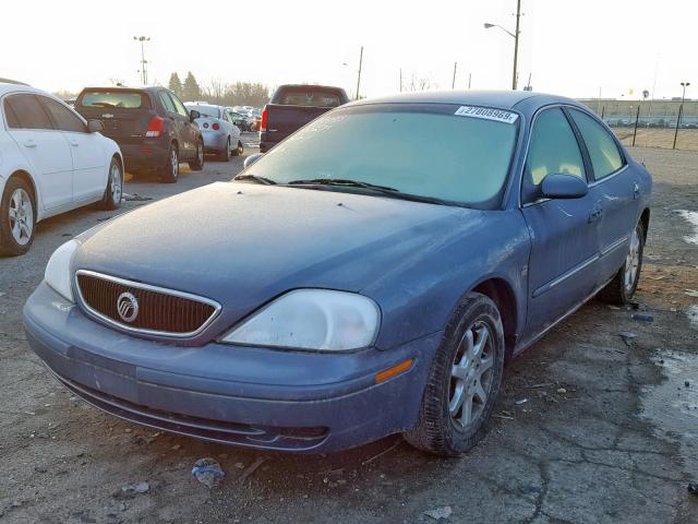 1MEFM53S4YG637466 - 2000 MERCURY SABLE LS BLUE photo 2