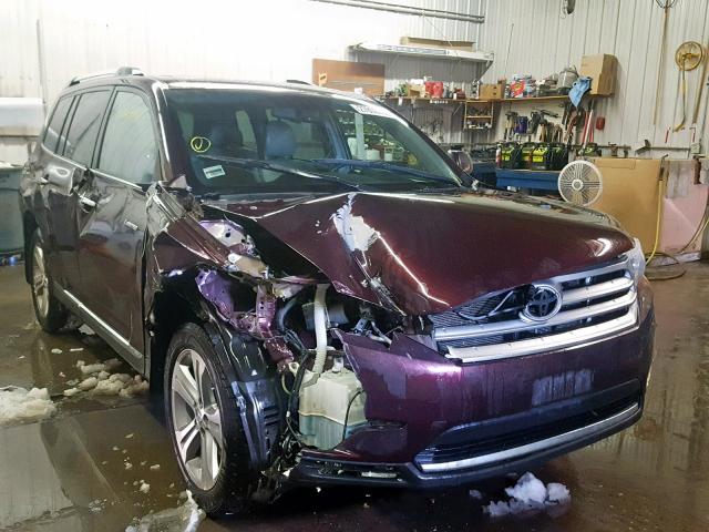 5TDDK3EH4BS056891 - 2011 TOYOTA HIGHLANDER BURGUNDY photo 1