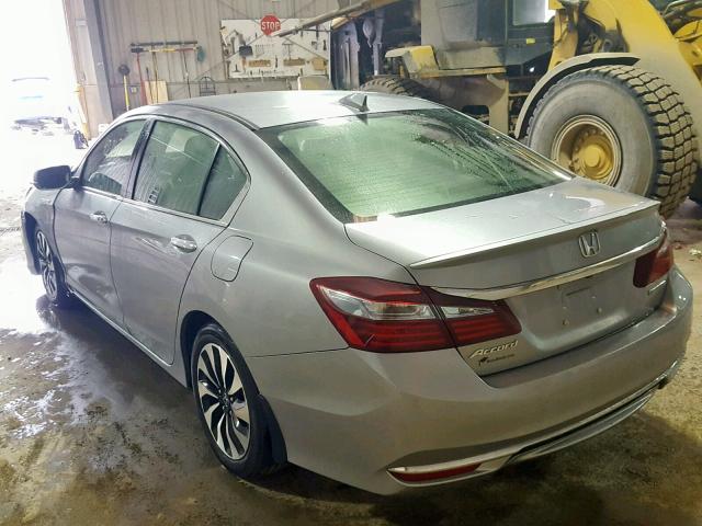 JHMCR6F39HC001874 - 2017 HONDA ACCORD HYB SILVER photo 3