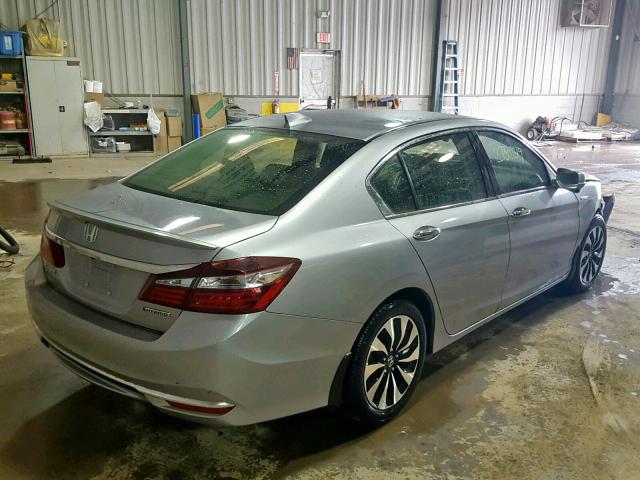 JHMCR6F39HC001874 - 2017 HONDA ACCORD HYB SILVER photo 4