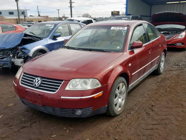 WVWTH63B63P115185 - 2003 VOLKSWAGEN PASSAT GLX 勃艮第红 照片 2