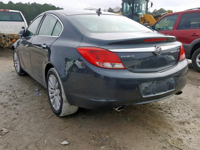 2G4GS5EV8D9176537 - 2013 BUICK REGAL PREM GRAY photo 3