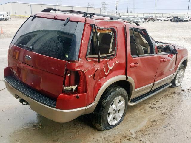 1FMZU64K94ZA05382 - 2004 FORD EXPLORER E RED photo 4