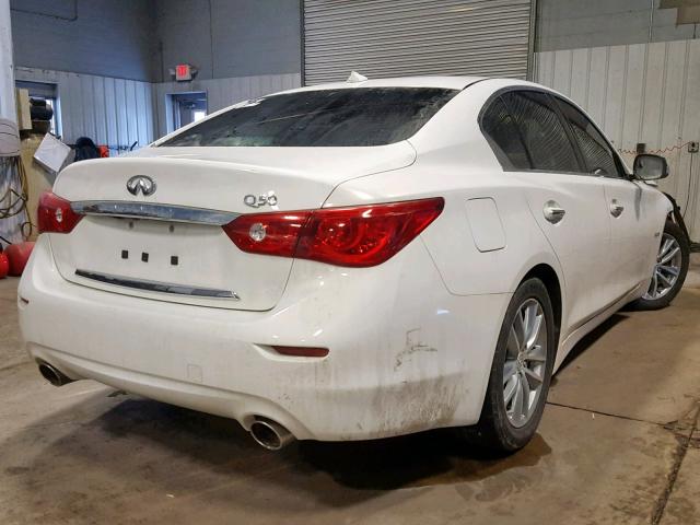 JN1AV7AP5EM692124 - 2014 INFINITI Q50 HYBRID WHITE photo 4