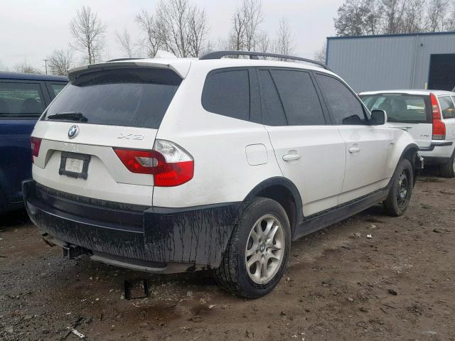 WBXPA73485WC47473 - 2005 BMW X3 2.5I WHITE photo 4