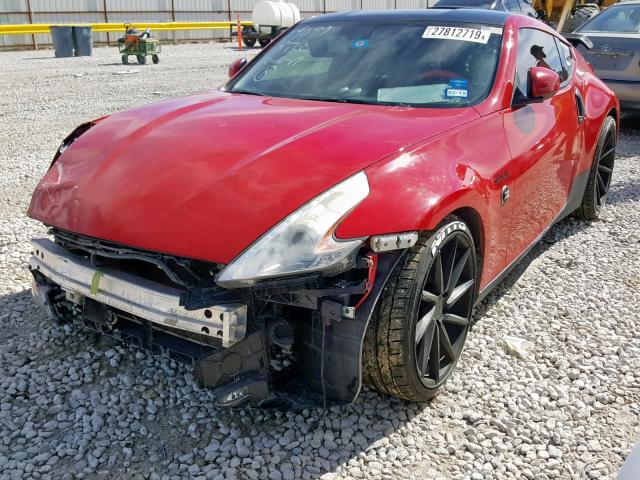 JN1AZ4EH1EM632458 - 2014 NISSAN 370Z BASE RED photo 2