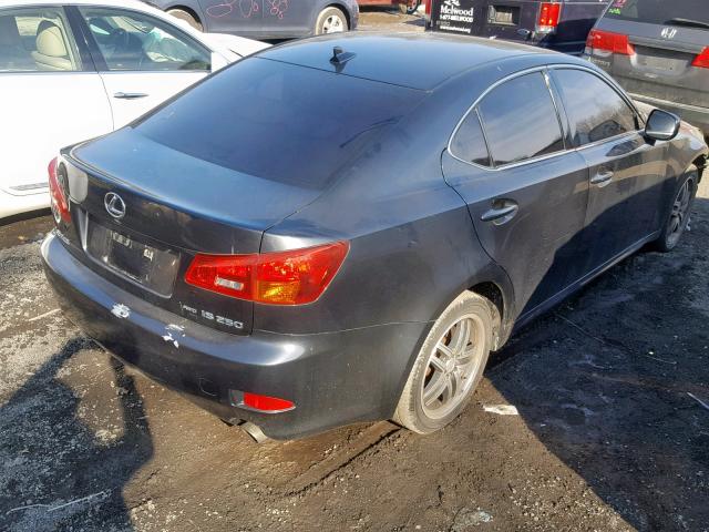 JTHCK262275013968 - 2007 LEXUS IS 250 BLACK photo 4