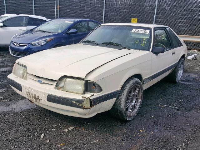 1FABP41E8KF216531 - 1989 FORD MUSTANG LX WHITE photo 2