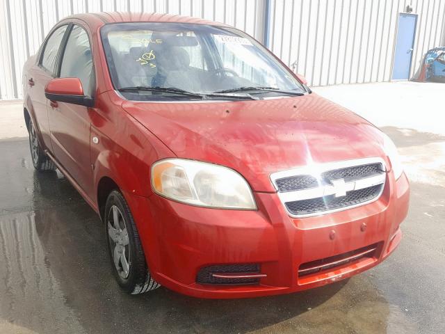 KL1TD56647B115524 - 2007 CHEVROLET AVEO BASE წითელი ფოტო 1