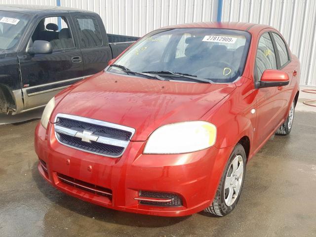 KL1TD56647B115524 - 2007 CHEVROLET AVEO BASE წითელი ფოტო 2