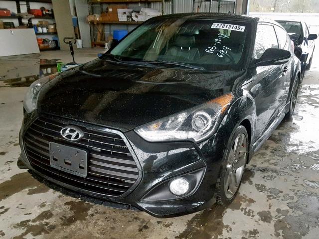 KMHTC6AE5FU216134 - 2015 HYUNDAI VELOSTER T BLACK photo 2