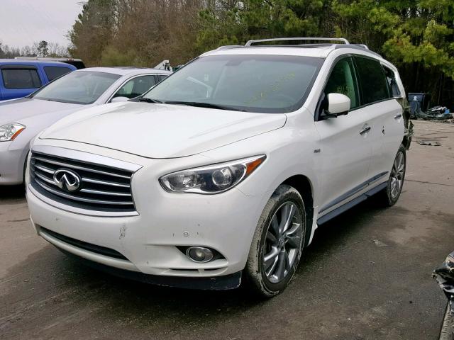 5N1CL0MN0EC530822 - 2014 INFINITI QX60 HYBRI WHITE photo 2