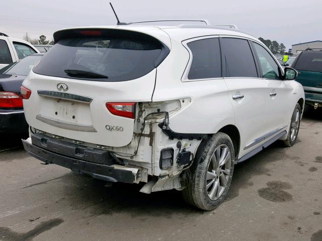 5N1CL0MN0EC530822 - 2014 INFINITI QX60 HYBRI WHITE photo 4