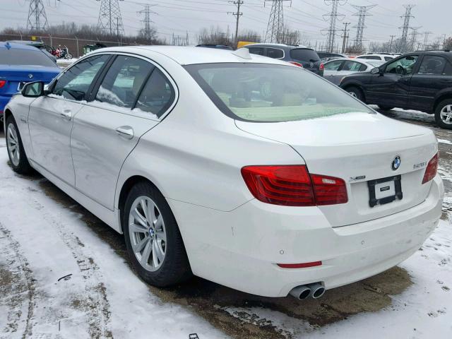 WBA5A7C58FD624355 - 2015 BMW 528 XI WHITE photo 3